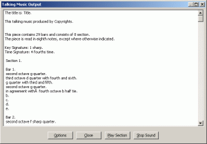 Screenshot of Talking Music Viewer